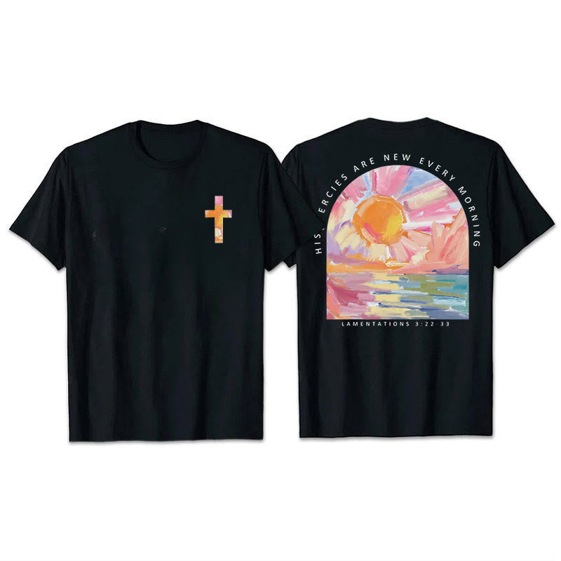 Christianartworkshop Le sue misericordie si rinnovano ogni mattina T-shirt - Nero - 2XL - image 6