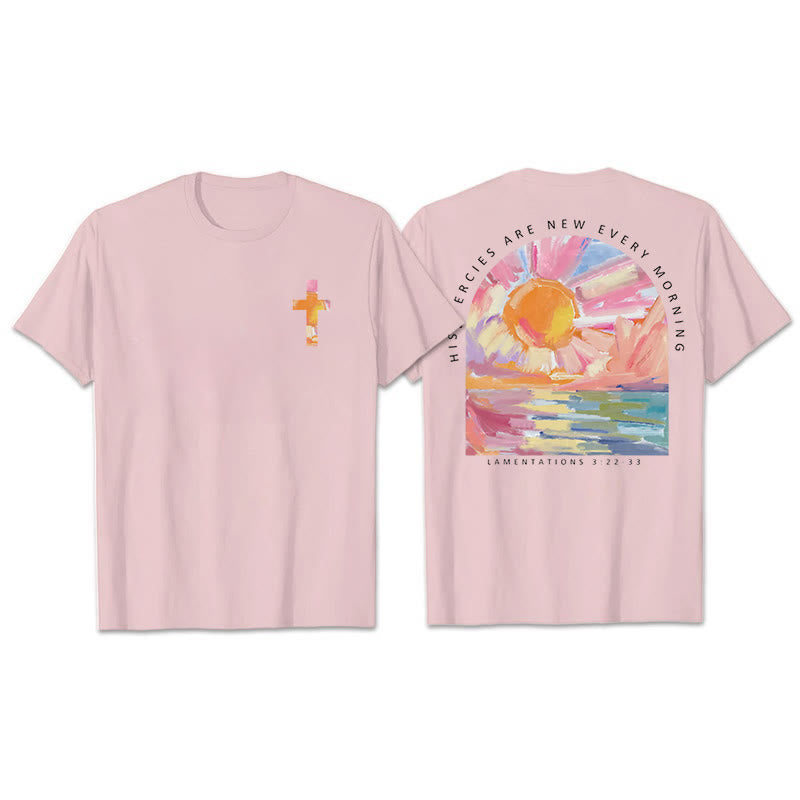 Christianartworkshop Le sue misericordie si rinnovano ogni mattina T-shirt - Rosa - 2XL - image 15