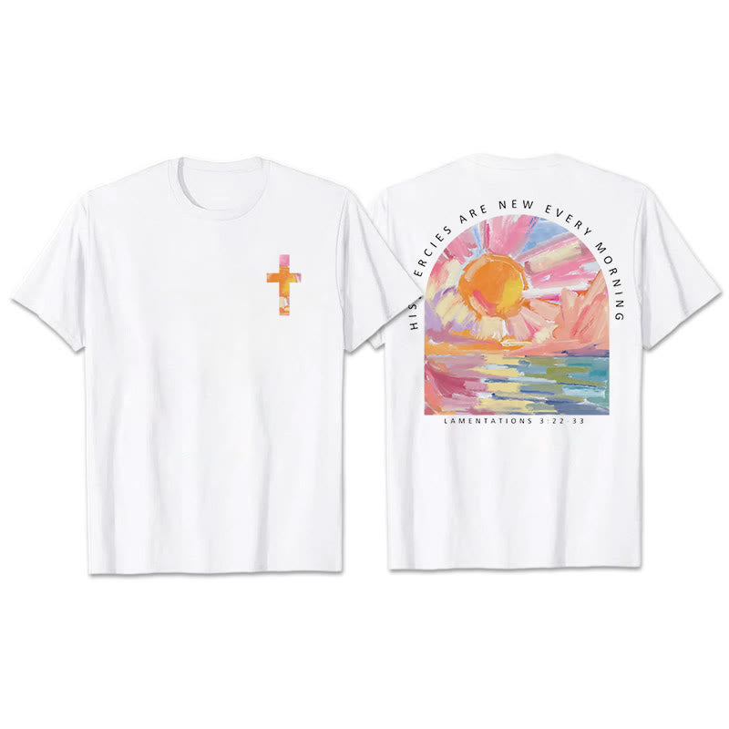 Christianartworkshop Le sue misericordie si rinnovano ogni mattina T-shirt - Bianco - 2XL - image 2