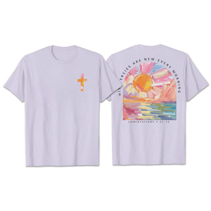 Christianartworkshop Le sue misericordie si rinnovano ogni mattina T-shirt - Viola - 2XL - image 24
