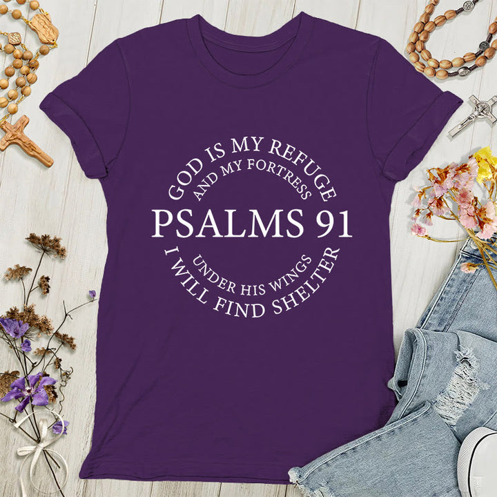Christianartworkshop Salmi 91 Tee - Maglietta da donna ispiratrice - Viola - 4XL - image 4