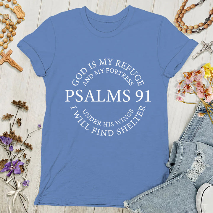 Christianartworkshop Salmi 91 Tee - Maglietta da donna ispiratrice - Blu - 4XL - image 5