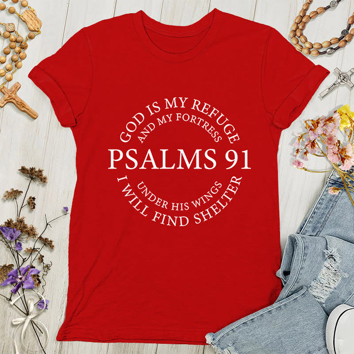 Christianartworkshop Salmi 91 Tee - Maglietta da donna ispiratrice - Rosso - 4XL - image 1