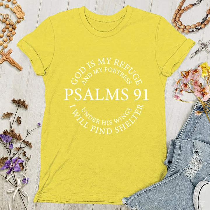 Christianartworkshop Salmi 91 Tee - Maglietta da donna ispiratrice - Oro - 4XL - image 2
