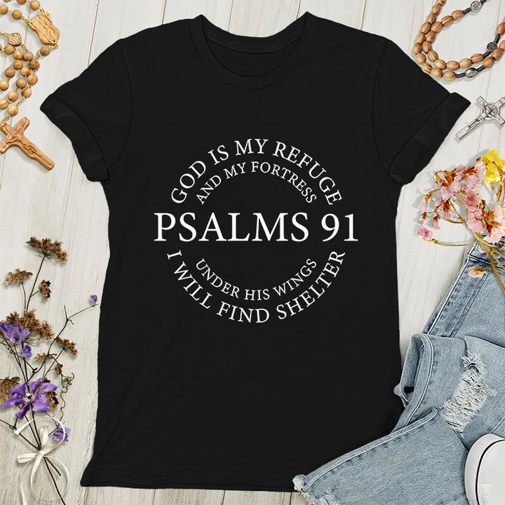 Christianartworkshop Salmi 91 Tee - Maglietta da donna ispiratrice - Nero - 4XL - image 0