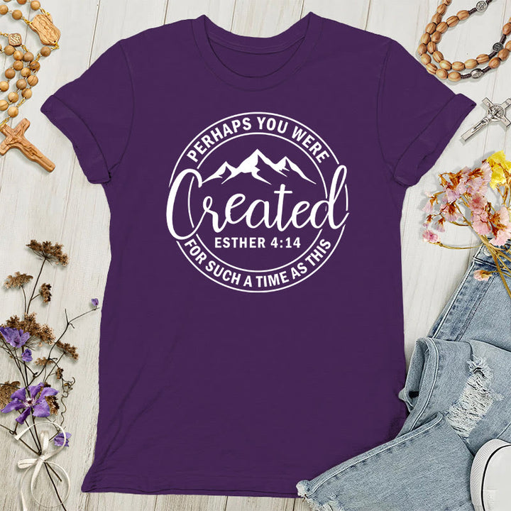 Christianartworkshop Maglietta da donna "Forse sei stato creato" - Fede - Viola - 4XL - image 0