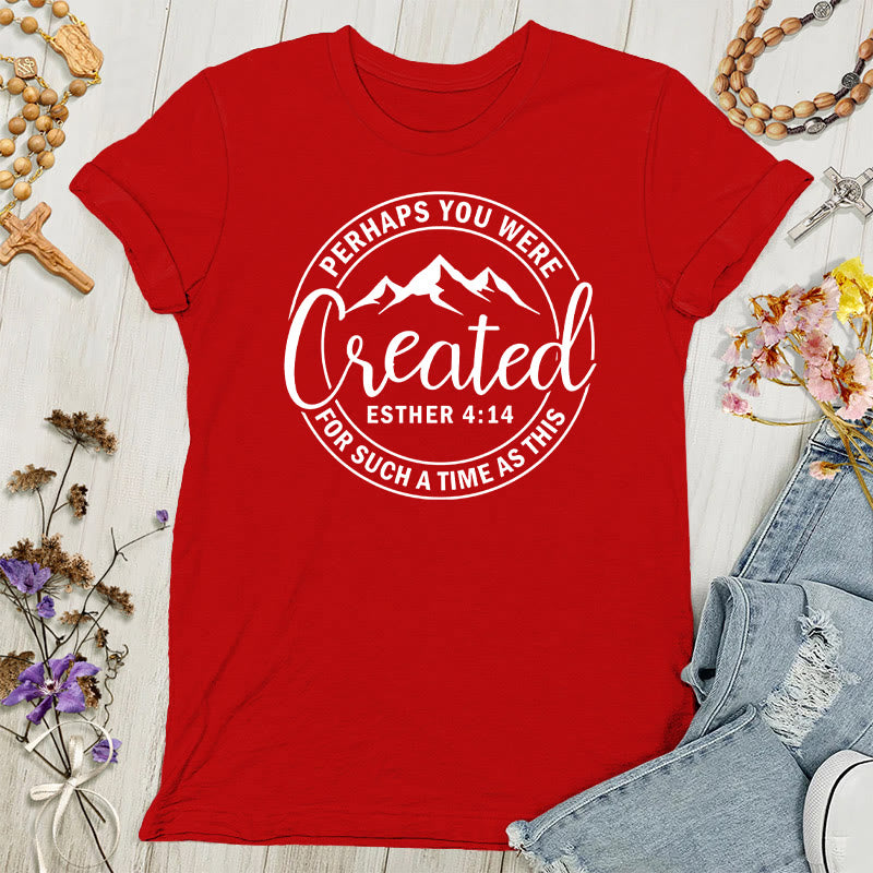 Christianartworkshop Maglietta da donna "Forse sei stato creato" - Fede - Rosso - 4XL - image 2