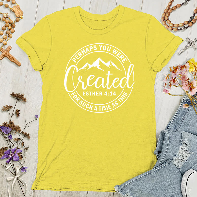 Christianartworkshop Maglietta da donna "Forse sei stato creato" - Fede - Oro - 4XL - image 3