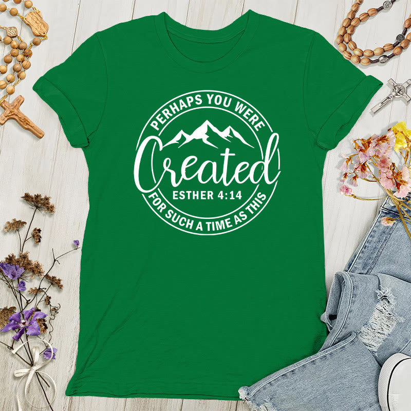 Christianartworkshop Maglietta da donna "Forse sei stato creato" - Fede - Verde - 4XL - image 5