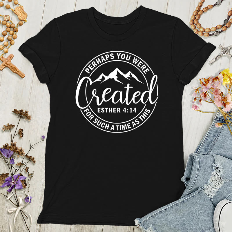 Christianartworkshop Maglietta da donna "Forse sei stato creato" - Fede - Nero - 4XL - image 1