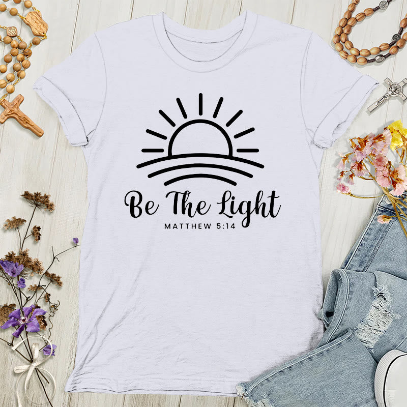 Christianartworkshop Be the Light Sunrise - Maglietta da donna - Bianco - 4XL - image 6