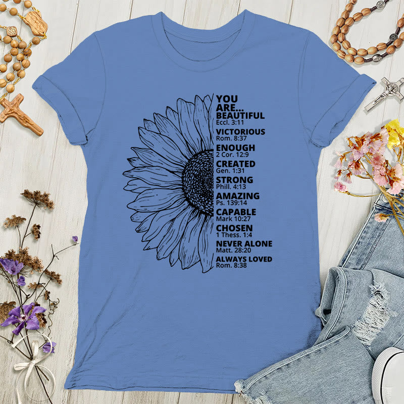 Christianartworkshop Maglietta da donna Girasole Grato Benedetta - Blu - 4XL - image 1