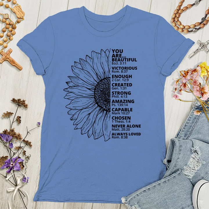 Christianartworkshop Maglietta da donna Girasole Grato Benedetta - Blu - 4XL - image 1