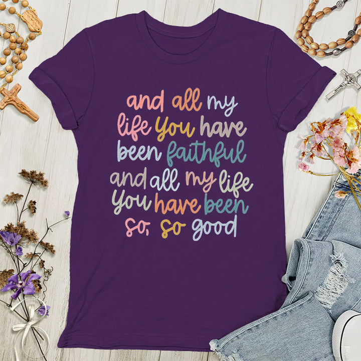 Christianartworkshop Faith's Glow: Maglietta da donna con messaggio vibrante - Viola - 4XL - image 5