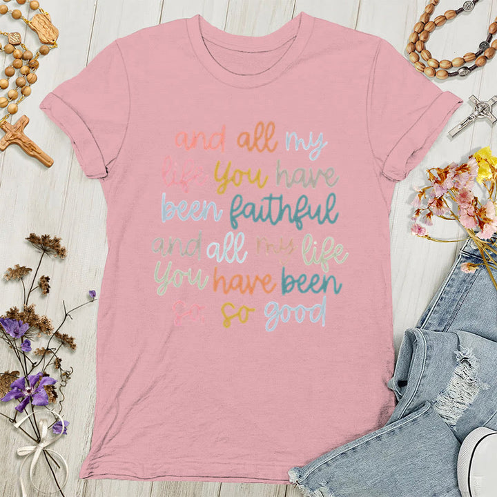 Christianartworkshop Faith's Glow: Maglietta da donna con messaggio vibrante - Rosa - 4XL - image 7