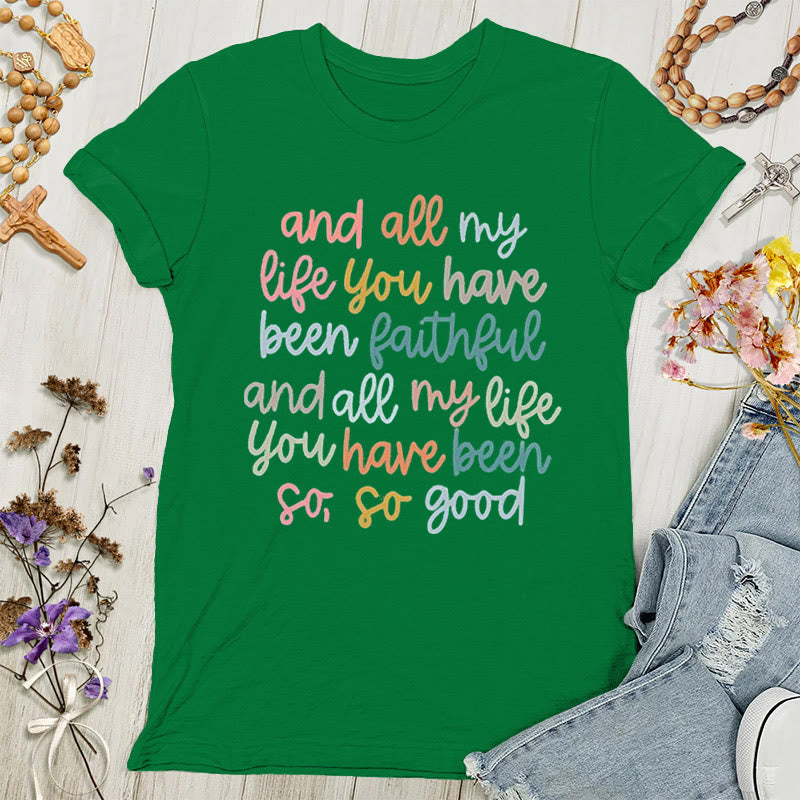Christianartworkshop Faith's Glow: Maglietta da donna con messaggio vibrante - Verde - 4XL - image 3