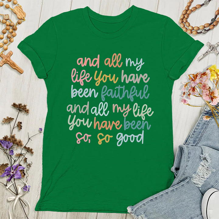 Christianartworkshop Faith's Glow: Maglietta da donna con messaggio vibrante - Verde - 4XL - image 3