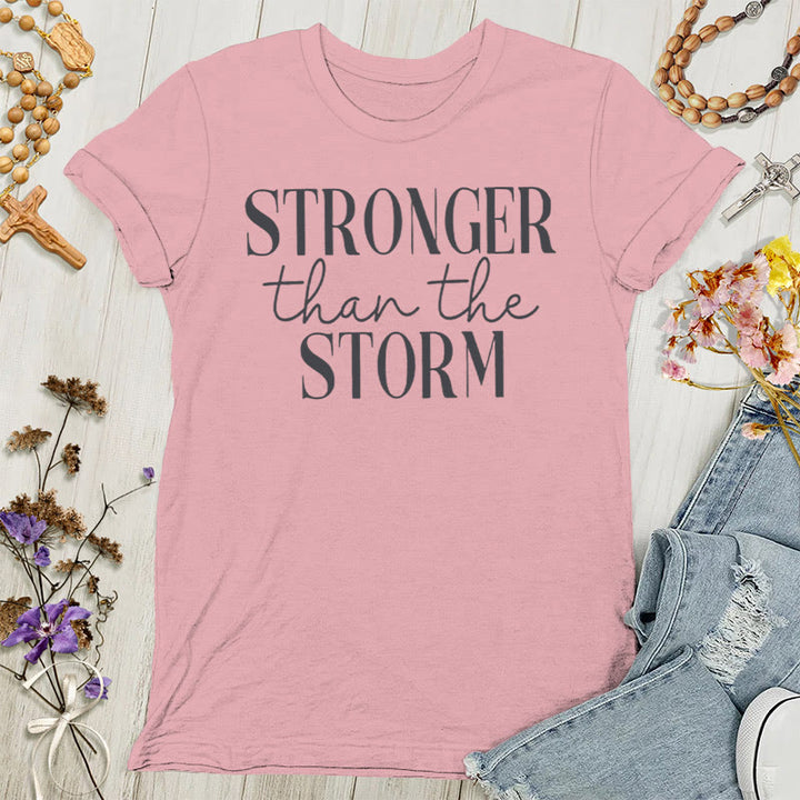 Christianartworkshop Storm Conqueror: Maglietta da donna con messaggio di empowerment - Rosa - 4XL - image 7