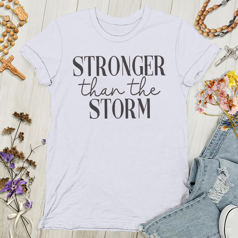 Christianartworkshop Storm Conqueror: Maglietta da donna con messaggio di empowerment - Bianco - 4XL - image 8