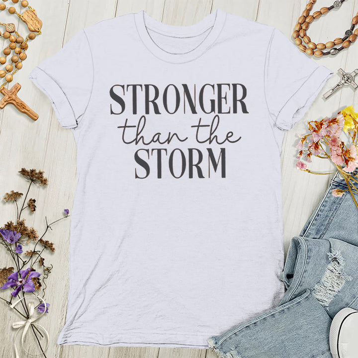 Christianartworkshop Storm Conqueror: Maglietta da donna con messaggio di empowerment - Bianco - 4XL - image 8