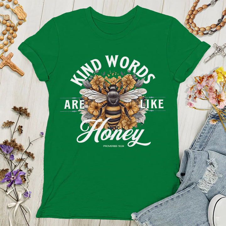 Christianartworkshop Dolce come il miele: parole gentili T-shirt da donna - Verde - 4XL - image 5