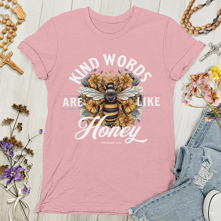Christianartworkshop Dolce come il miele: parole gentili T-shirt da donna - Rosa - 4XL - image 2