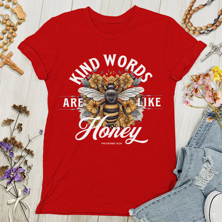 Christianartworkshop Dolce come il miele: parole gentili T-shirt da donna - Rosso - 4XL - image 6