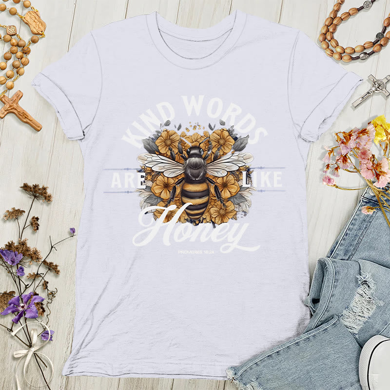 Christianartworkshop Dolce come il miele: parole gentili T-shirt da donna - Bianco - 4XL - image 8