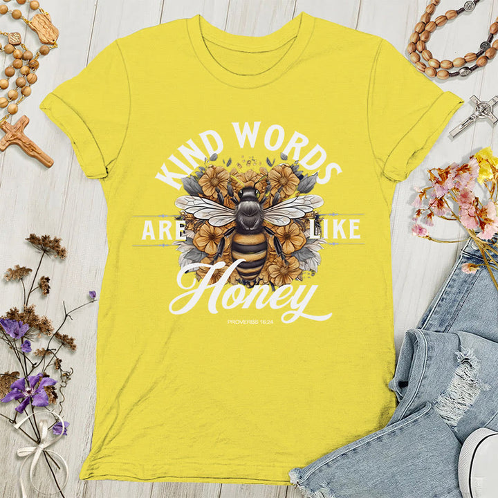 Christianartworkshop Dolce come il miele: parole gentili T-shirt da donna - Giallo - 4XL - image 7