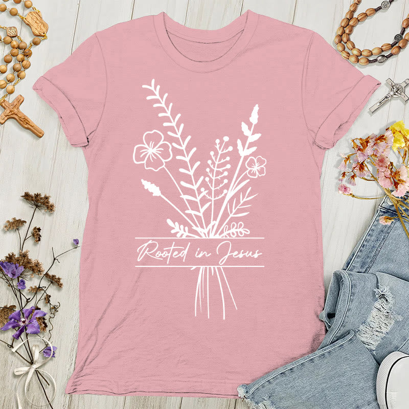 Christianartworkshop Radicato in Gesù T-shirt da donna - Rosa chiaro - 4XL - image 7