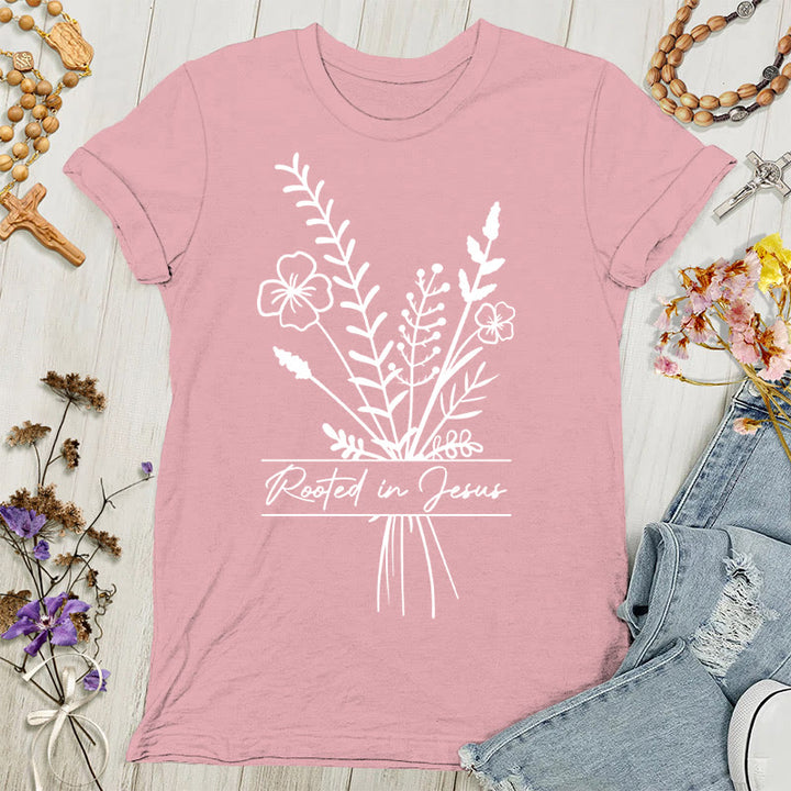 Christianartworkshop Radicato in Gesù T-shirt da donna - Rosa chiaro - 4XL - image 7