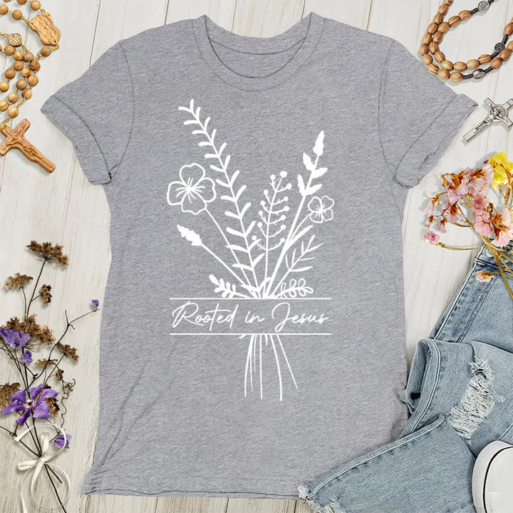 Christianartworkshop Radicato in Gesù T-shirt da donna - Grigio - 4XL - image 6