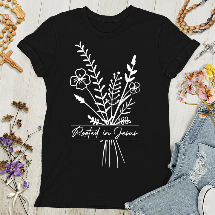 Christianartworkshop Radicato in Gesù T-shirt da donna - Nero - 4XL - image 0