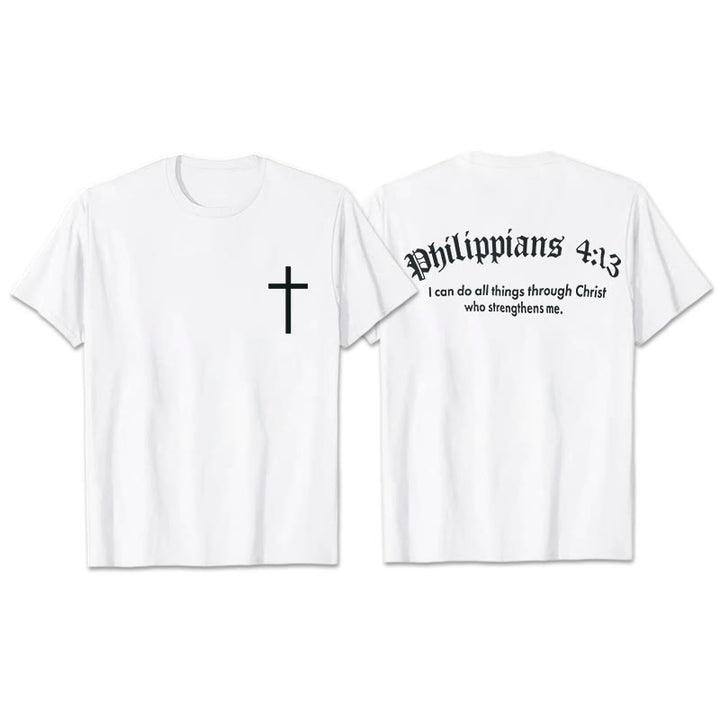 Christianartworkshop Filippesi 4:13 "Posso fare ogni cosa" Maglietta Forza - Bianco - 2XL - image 4
