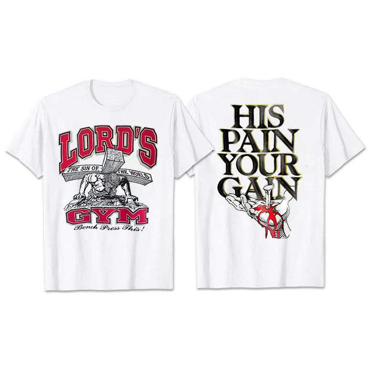 Christianartworkshop Il suo dolore La tua maglietta Gai - Bianco - 2XL - image 4