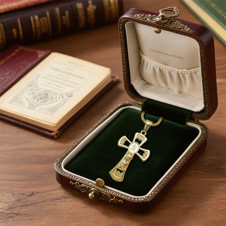 Christianartworkshop Collana con preghiera a forma di croce "Dio benedica questo bambino" - image 7