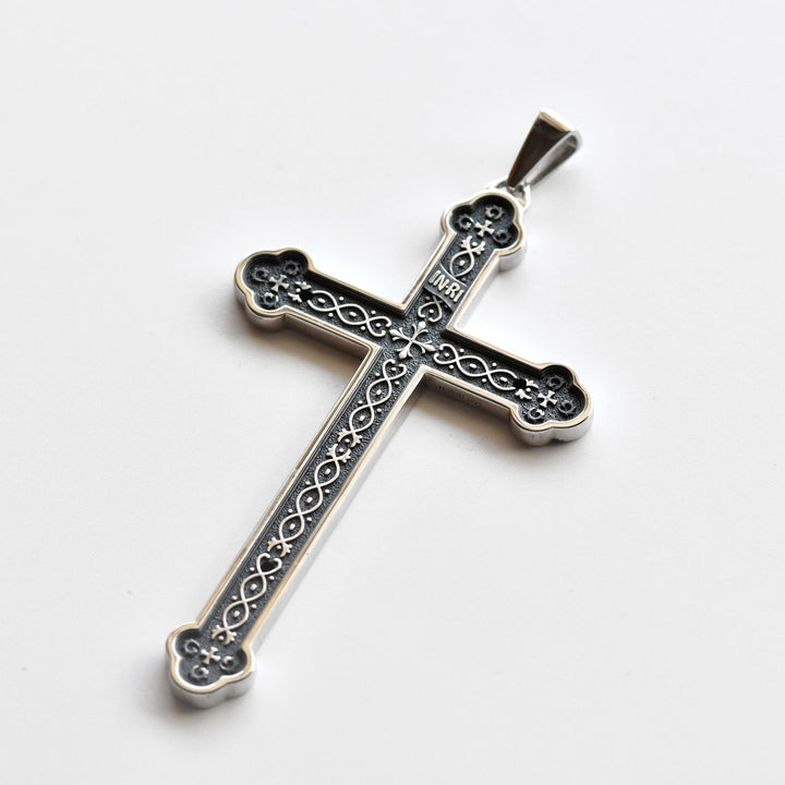 Christianartworkshop Collana con ciondolo a croce INRI in argento sterling retrò: un emblema di grazia - image 3