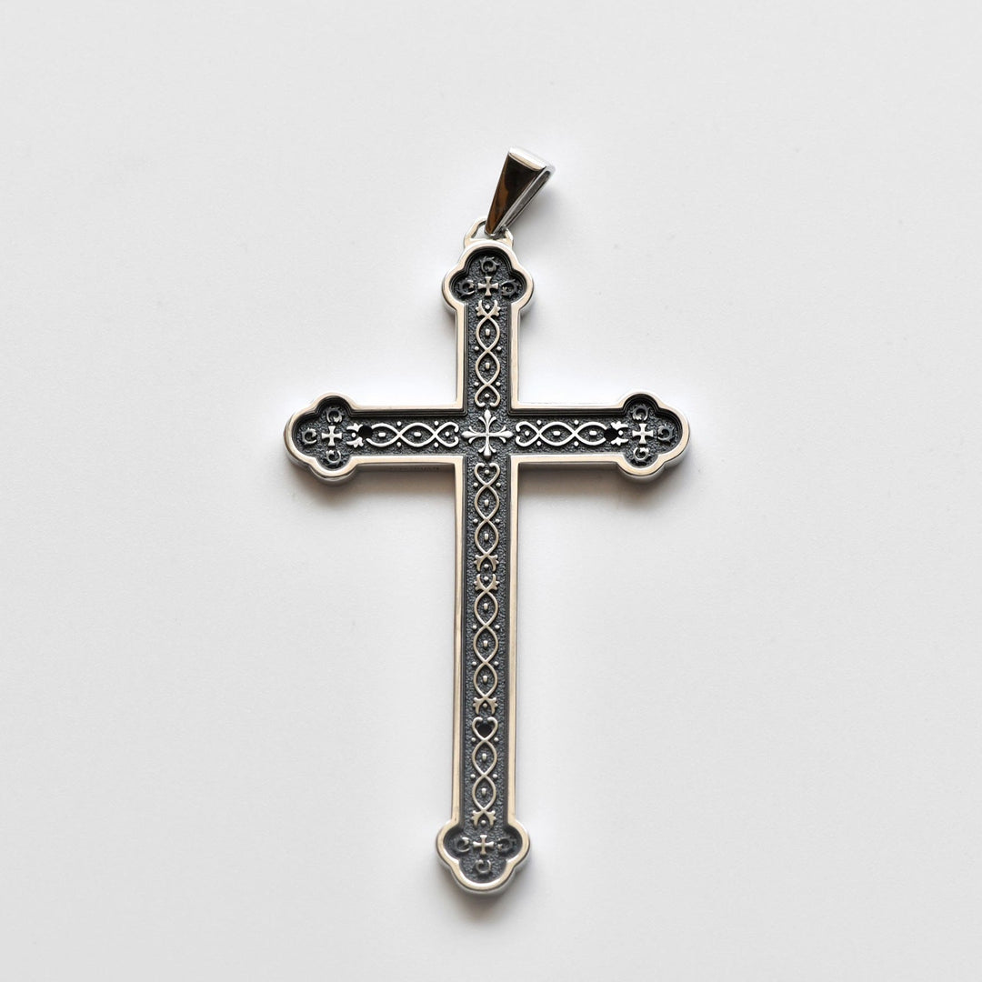 Christianartworkshop Collana con ciondolo a croce INRI in argento sterling retrò: un emblema di grazia - image 2