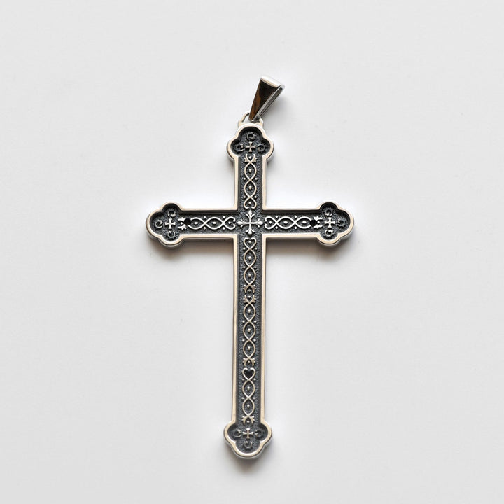 Christianartworkshop Collana con ciondolo a croce INRI in argento sterling retrò: un emblema di grazia - image 2