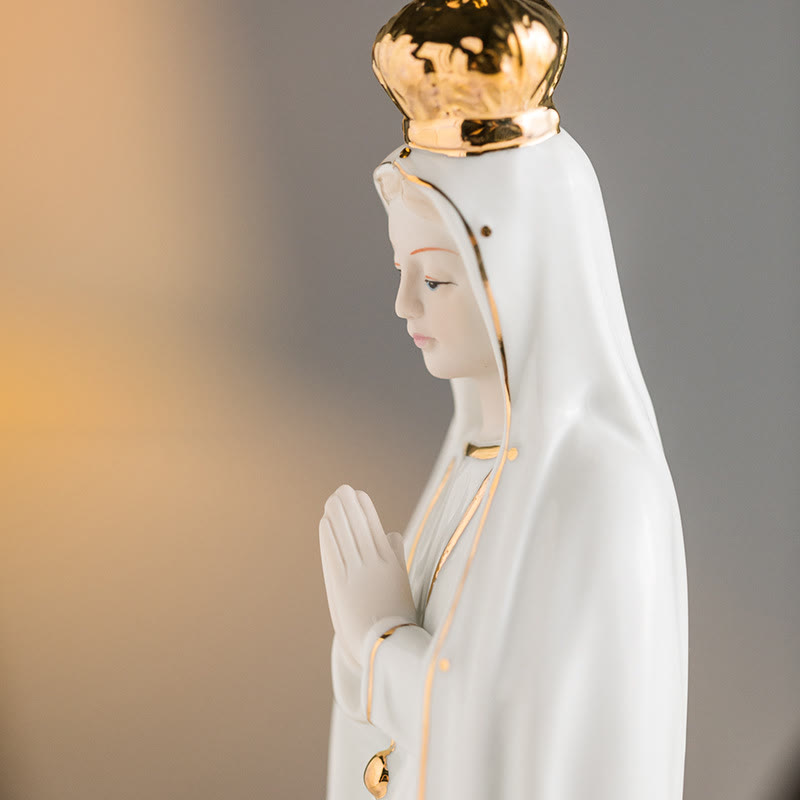 Christianartworkshop Statua classica della Madonna di Fatima, ornamento sacro per la casa, per angoli di preghiera - image 3