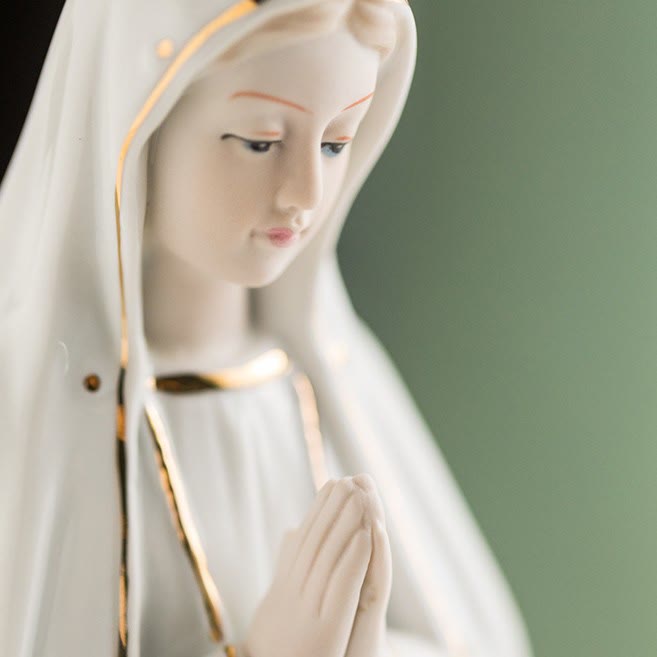 Christianartworkshop Statua classica della Madonna di Fatima, ornamento sacro per la casa, per angoli di preghiera - image 2