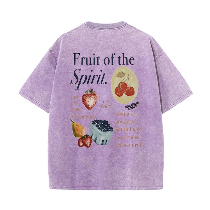 Christianartworkshop Maglietta unisex lavata double face Fruit Of The Spirit - Viola - 5XL - image 11