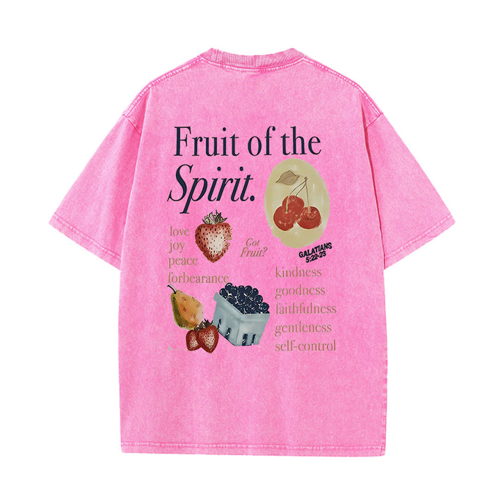 Christianartworkshop Maglietta unisex lavata double face Fruit Of The Spirit - Rosa - 5XL - image 17