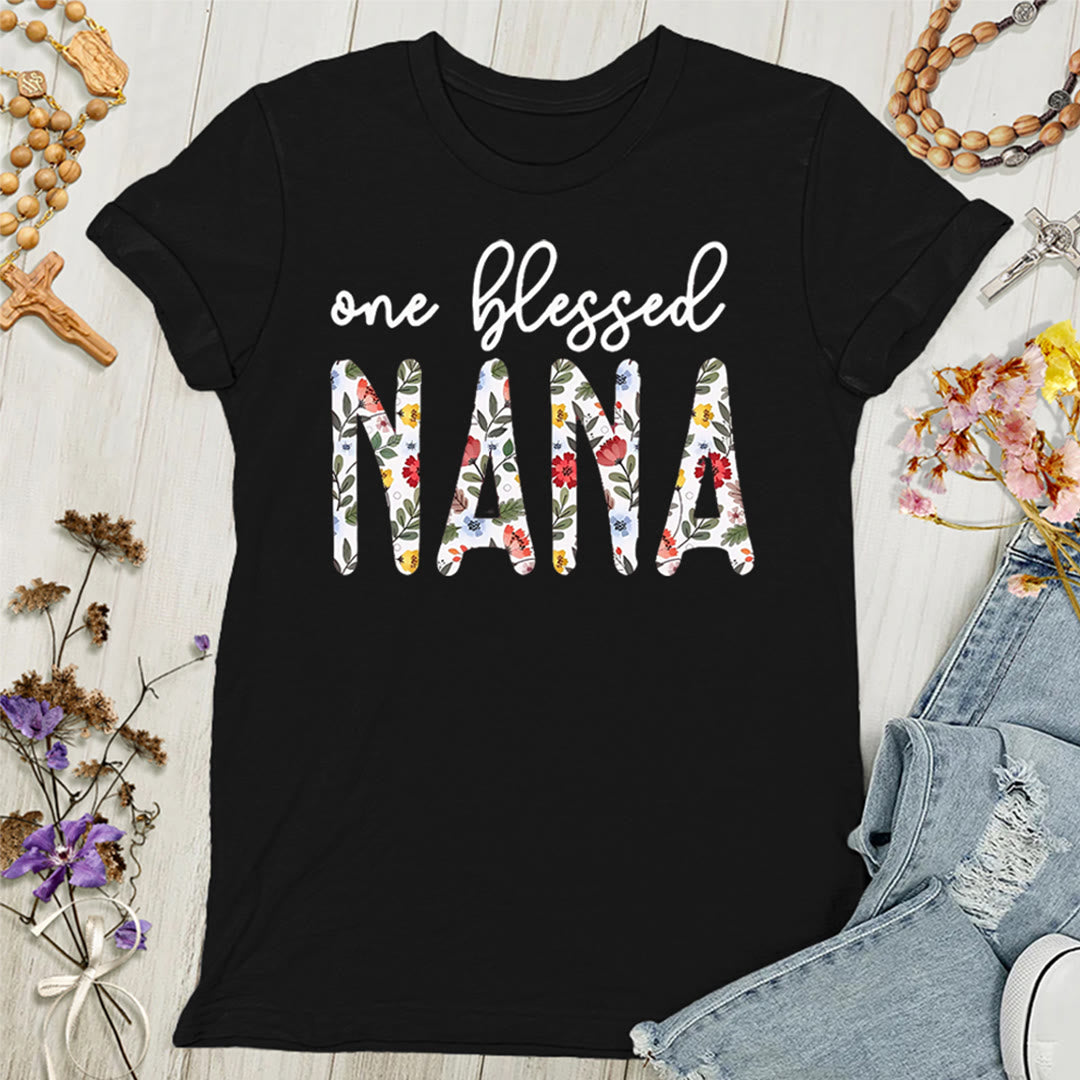 Maglietta da donna "One Blessed Nana" Christianartworkshop - Nero - 4XL - image 0