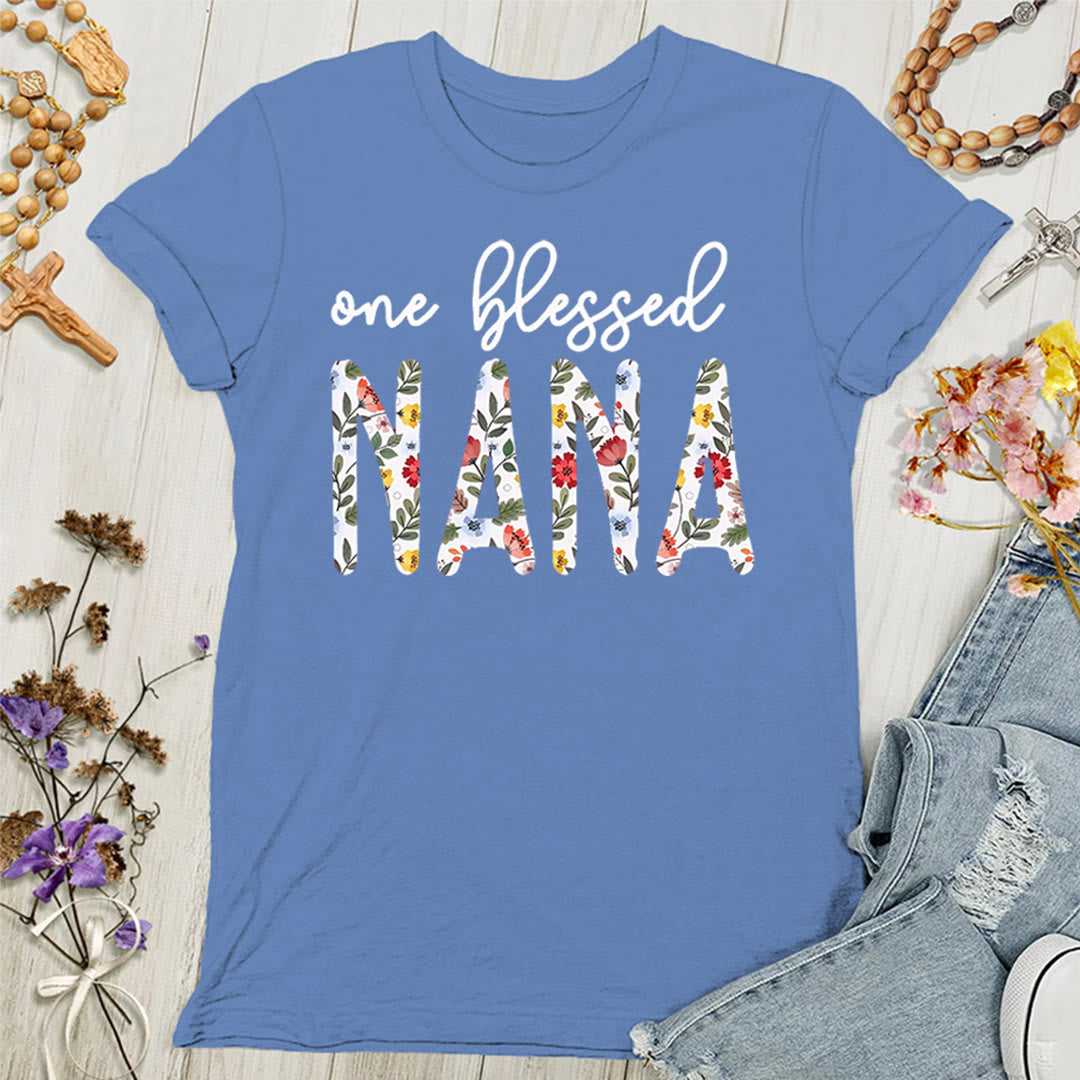 Maglietta da donna "One Blessed Nana" Christianartworkshop - Blu - 4XL - image 4