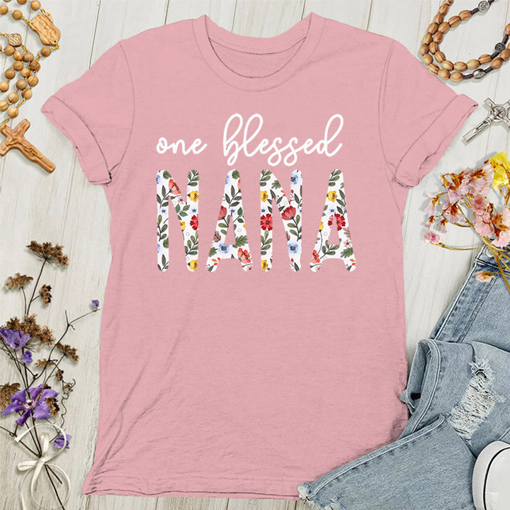 Maglietta da donna "One Blessed Nana" Christianartworkshop - Rosa - 4XL - image 3