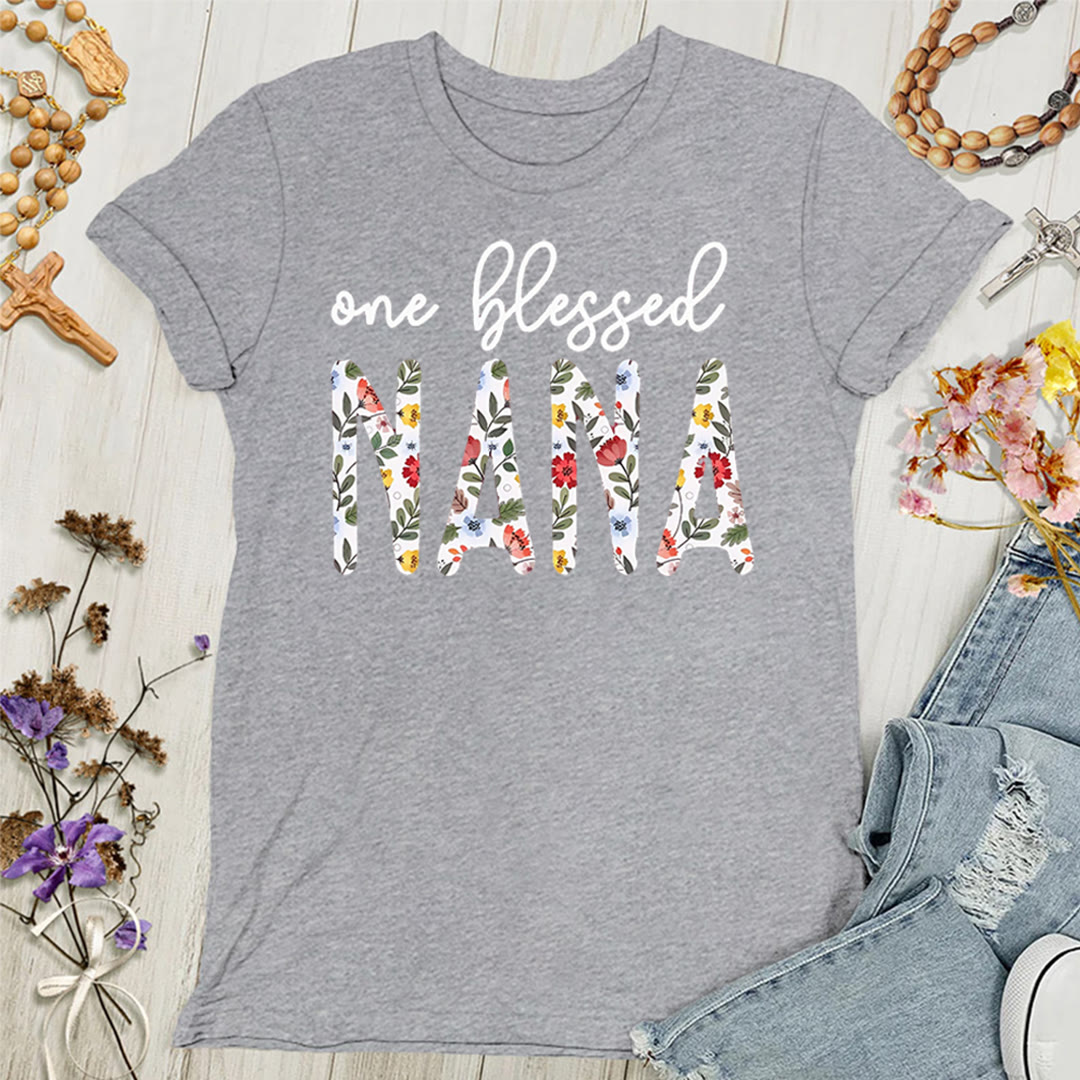Maglietta da donna "One Blessed Nana" Christianartworkshop - Grigio - 4XL - image 2