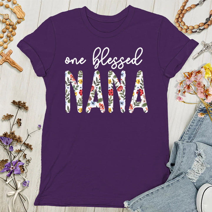 Maglietta da donna "One Blessed Nana" Christianartworkshop - Viola - 4XL - image 5