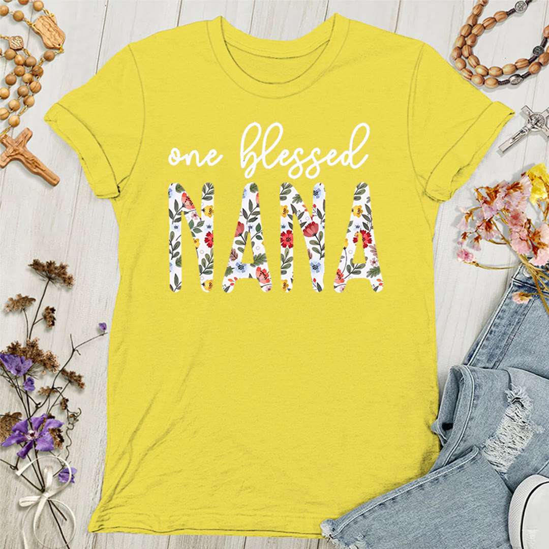 Maglietta da donna "One Blessed Nana" Christianartworkshop - Giallo - 4XL - image 8
