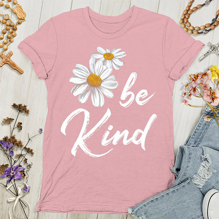 Maglietta da donna Christianartworkshop Be Kind Daisy: Condividere la grazia di Dio con gentilezza - Rosa - 4XL - image 2